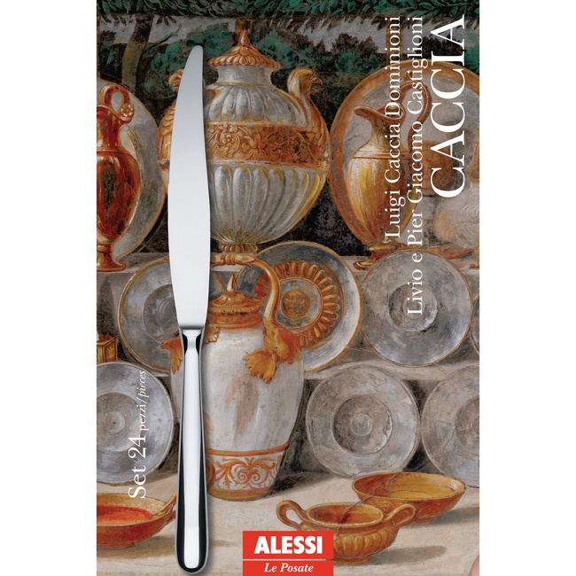 Zestaw sztućców Alessi dla 6 osób, 24 el., widelce 4 ząbki