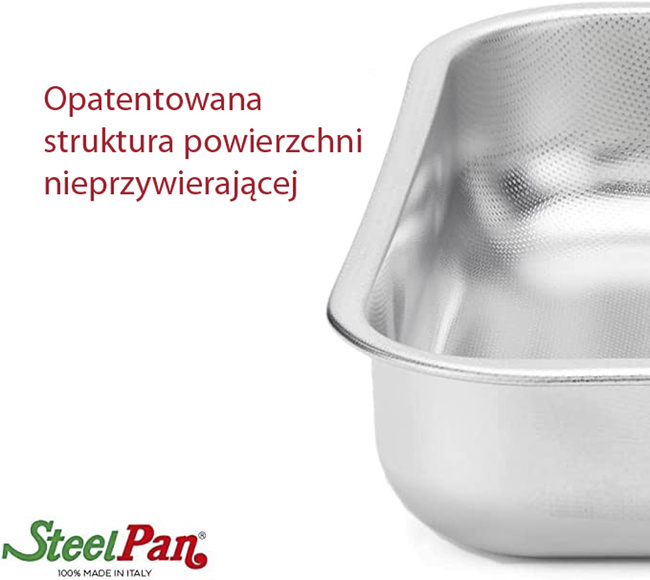 Forma okrągła do pieczenia pizzy stalowa z nieprzywierającą teksturą 28x3 cm – Steel pan