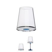 Kieliszki do czerwonego wina Trebonn SplitGlass 450 ml, niebieski zaczep, 2 czasze bez nóżki