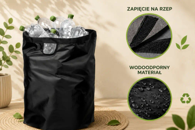 Extralink Black Forest | Kosz na butelki zwrotne | Składany kosz z otworem, 100L