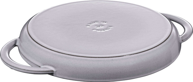 Staub Okrągła Patelnia Żeliwna Grillowa Z Dwoma Uchwtami 22 Cm, Grafitowy
