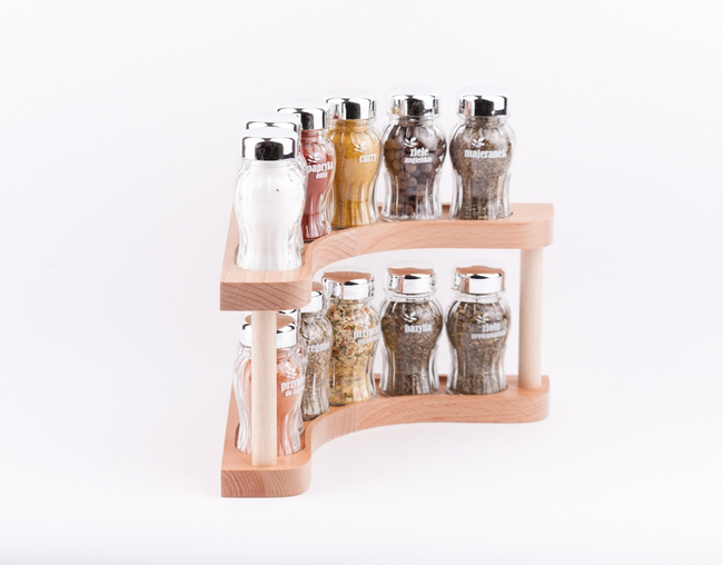 Półka z przyprawami rogowa 12s naturalny mat - Gald