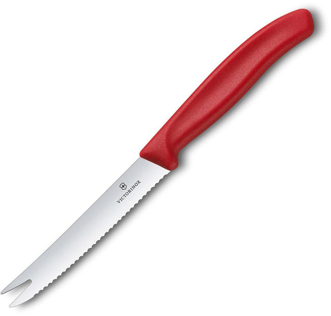 Victorinox Swiss Classic Nóż do sera i kiełbasy, Ostrze ząbkowane, 11 cm