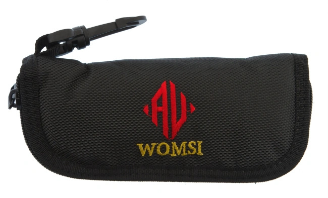 Nóż składany Womsi Wasp brązowo-czarny z pokrowcem, stal S90V