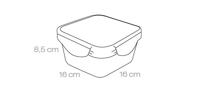 Pojemnik Freshbox 1.2 l, kwadratowy - Tescoma