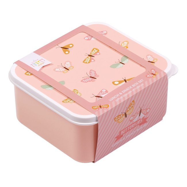 Lunchbox dla dzieci Butterflies - zestaw 4 szt - A Little Lovely Company