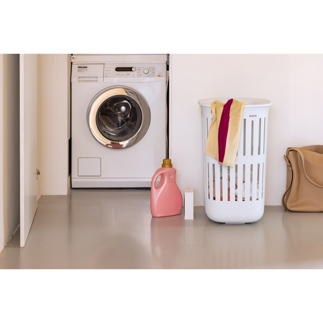Kosz na pranie Brabantia Collect-It 55 l, biały, z pokrywą Quick-Drop
