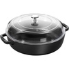 Patelnia Żeliwna Z Pokrywką 24 Cm, Czarny - Staub