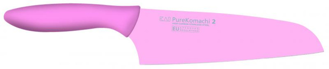 Nóż Santoku 15 cm Różowy Pure Komachi 2 - Kai
