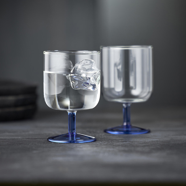 Kieliszki do wina Lyngby Glas Torino 300 ml, niebieskie, 2 sztuki