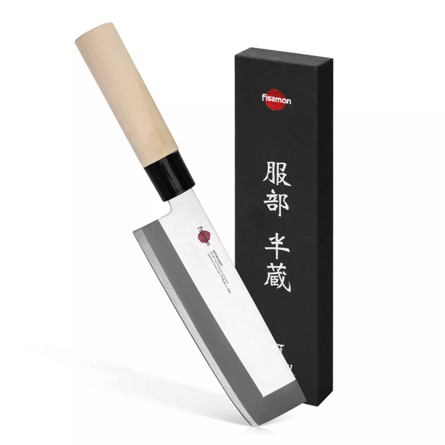 Nóż Nakiri Fissman Hattori Hanzo 18 cm, stal AUS-8, drewniana rękojeść