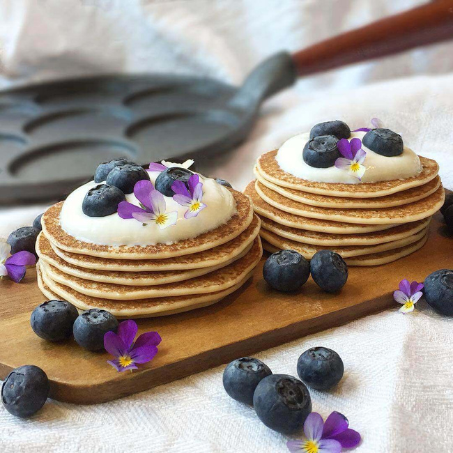 Traditional Patelnia do mini pancakes - 23 cm, Czarny - Skeppshult