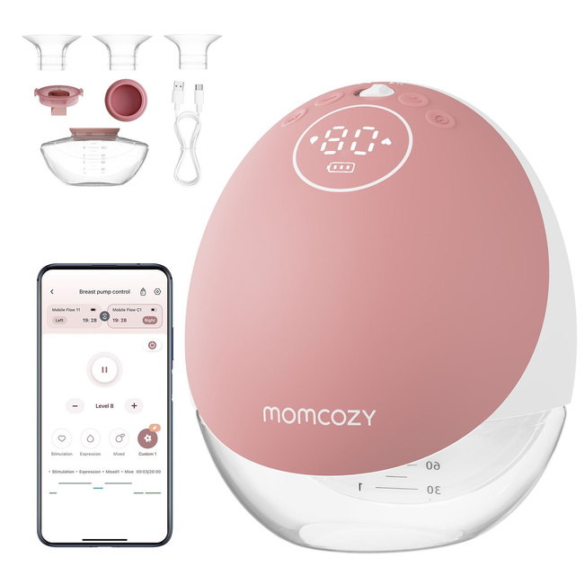 Momcozy M9 Pojedynczy czerwony | Laktator | 150ml