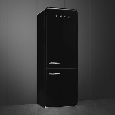 Smeg - Chłodziarko-zamrażarka FAB38RBL6 50'S RETRO STYLE - czarny