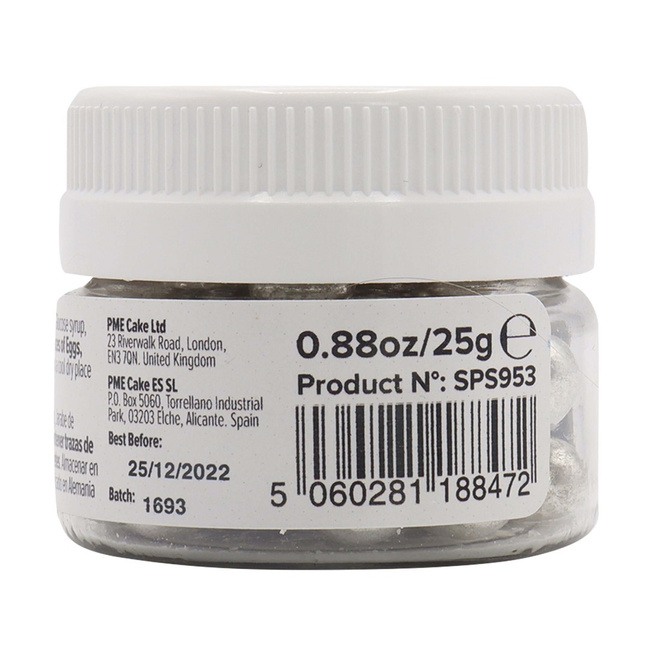 Pme Cukrowe Perełki Dekoracyjne 100 G 8 Mm, Srebrny