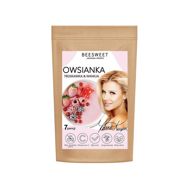 Owsianka truskawka & wanilia 420 g BEESWEET