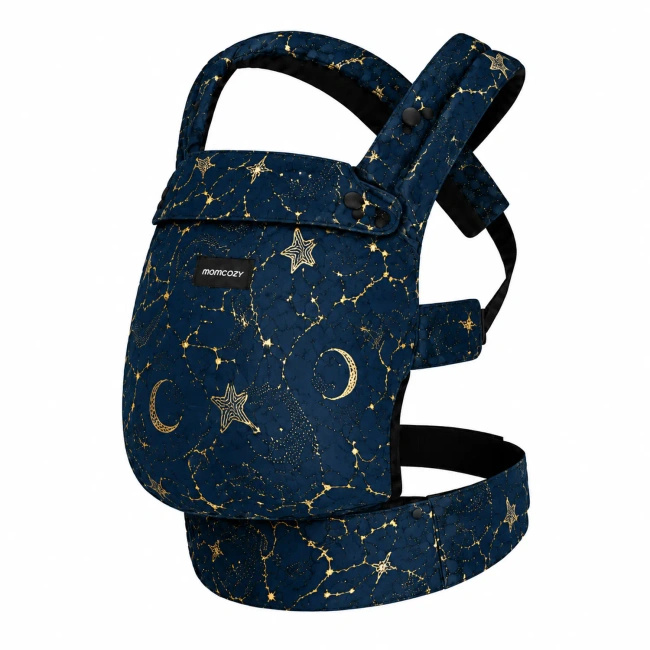 Nosidełko dla dzieci Momcozy BC001 z bawełny, wzór Gwieździsta noc, 3 do 20 kg