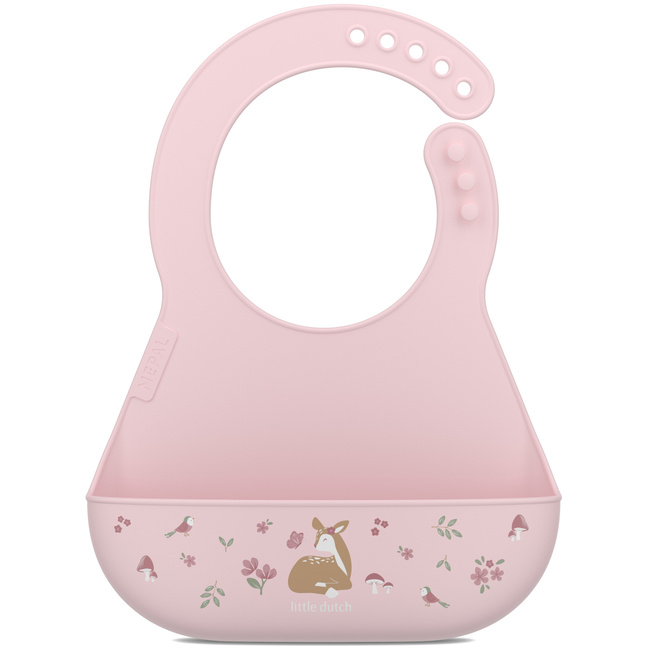 Śliniak silikonowy z kieszonką Mio Fairy Garden regulowany bez Bpa Mepal