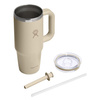 Kubek termiczny Hydro Flask Travel Tumbler 24 oz (710 ml) z uchwytem i słomką, Oat