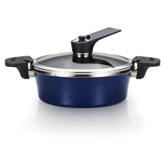 HAPPYCALL Garnek Próżniowy Vacuum Pot 24 cm 2,9 l granatowy niski