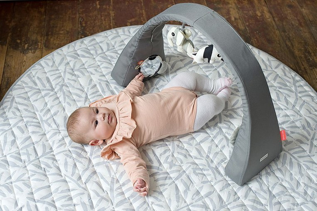 Toddlekind Mata do zabawy z bawełny organicznej dwustronna nieprzemakalna Nappy Free Playmat Stone