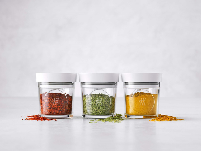 Fresh & Save Cube 3 pojemniki plastikowe Xs - 120 ml, szary - Zwilling