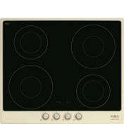 Smeg - Płyta indukcyjna, 60 cm, Cortina, Krem. Cortina Si764Pom Kremowy + Czarne Szkło (Pokrętła w Kolorze Kremowym, Podkładki w Mosiężnym)