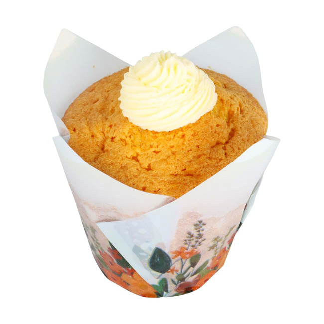 Pme Papilotki tulipanowe do muffinek - Białe kwiaty (24 sztuki)