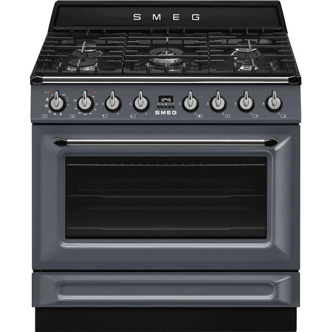 Smeg - Kuchnia wolnostojąca z płytą gazową Victoria Tr90Gpgr Niebieskoszary.