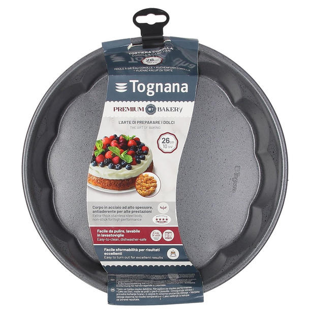 Forma okrągła falowana 26 cm Premium Bakery - Tognana - szary