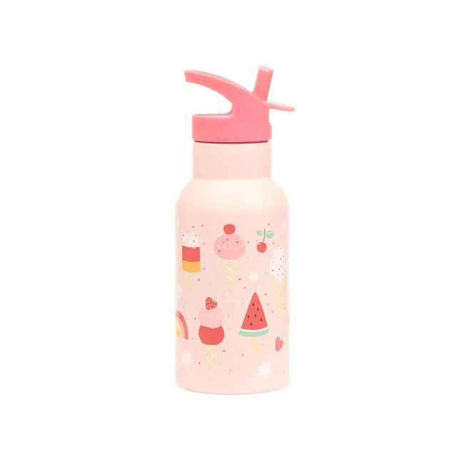 Kubek termiczny ze słomką dla dzieci Ice-cream 350 ml - A Little Lovely Company