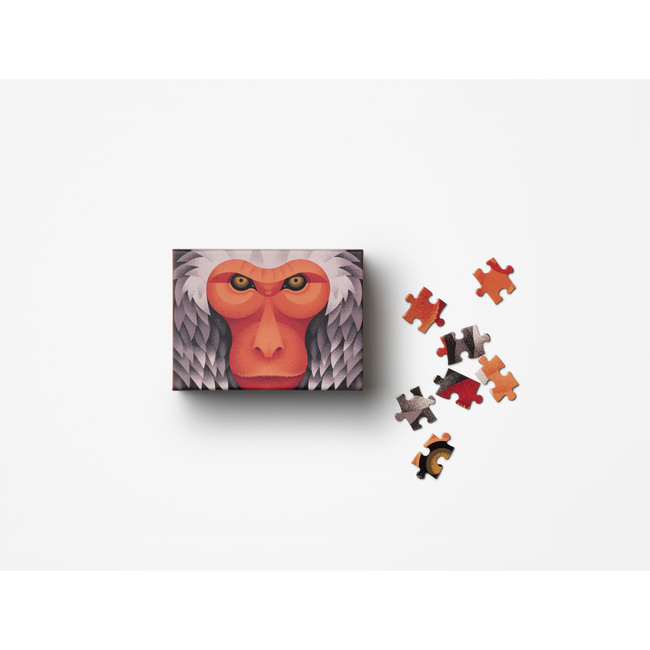Puzzle Printworks Japanese Macaque, 100 elementów, małe, do podróży