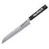 Nóż do pieczywa Dellinger Carbon Fiber Octagon 21,5 cm, stal damasceńska VG-10