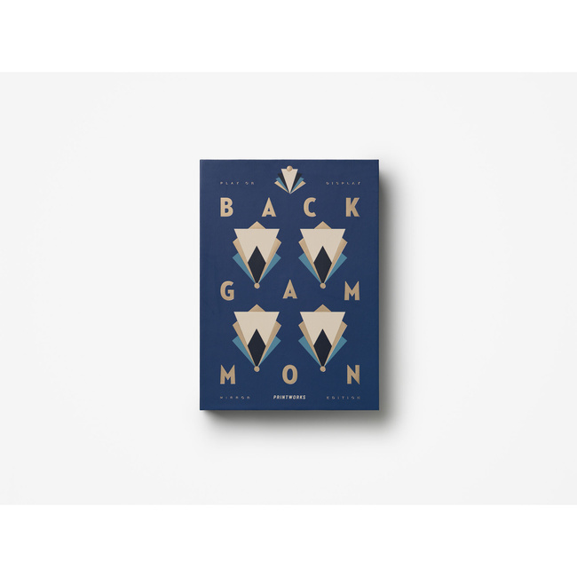 Backgammon Printworks Art of Backgammon Mirror, granatowo-miedziany