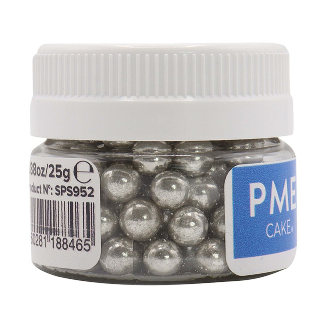 Pme Cukrowe Perełki Dekoracyjne 100 G 6 Mm, Srebrny