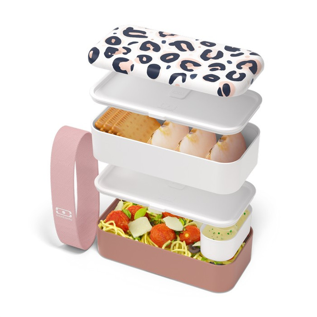 Lunchbox Bento Original, Graphic Leopard Pink - Monbento