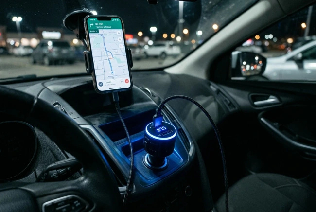Transmiter FM Extralink Smart Life z Bluetooth i ładowarką 2x USB-A, czarny