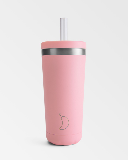 Termiczny kubek ze słomką Chillys | 500ml | Pastelowy róż Original - Chillys Bottles