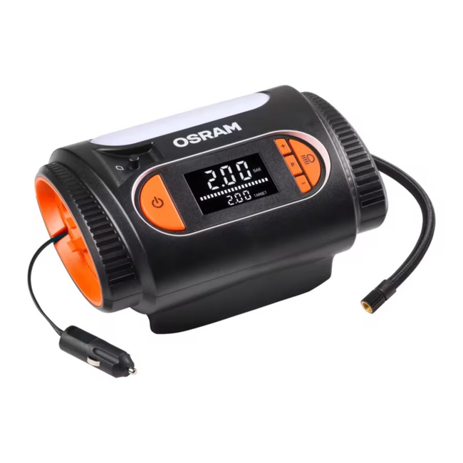 Kompresor samochodowy Osram TyreInflate 2120 12 V, cyfrowy, z Auto Stop i LED