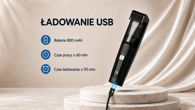 Maszynka do strzyżenia brody i włosów Extralink z pojemnikiem na ścinki, 1 do 20 mm