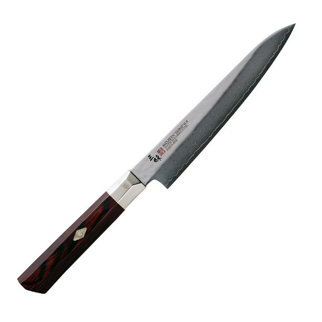 Nóż uniwersalny Mcusta Zanmai Supreme Hammered 15 cm, VG-10, czerwona rękojeść