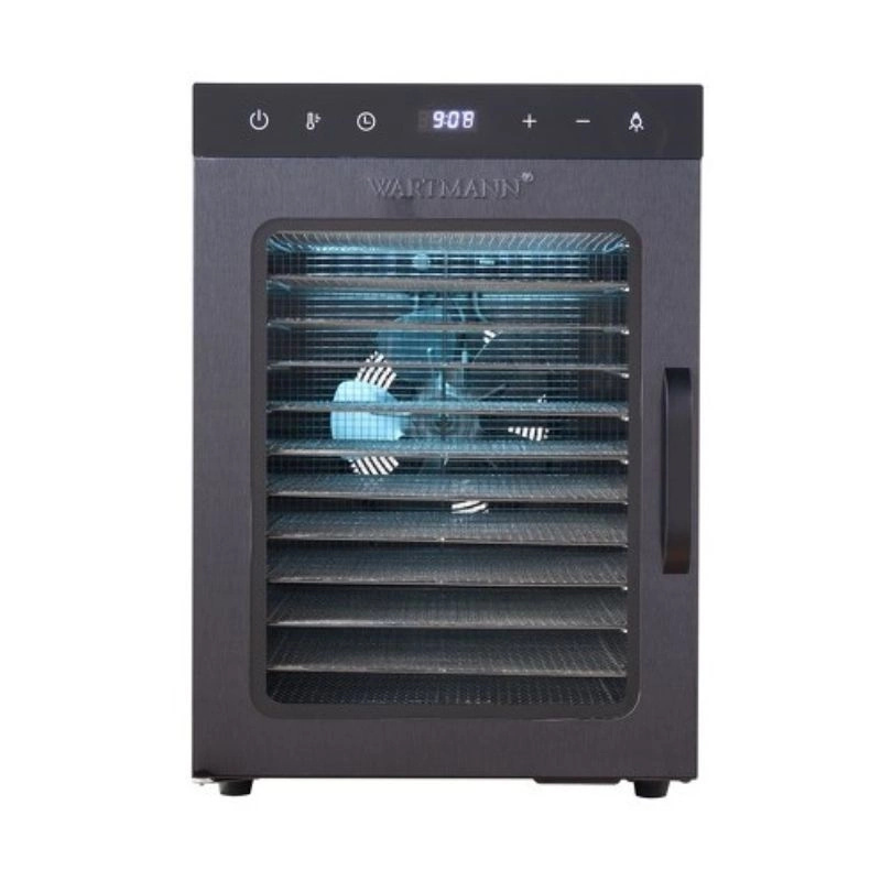 Czarny dehydrator Wartmann WM-2512 DH z podświetlonym wnętrzem