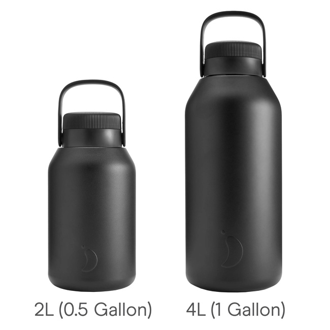 Butelka termiczna Chillys | 4000 ml | Czarna series 2 - Chillys bottles