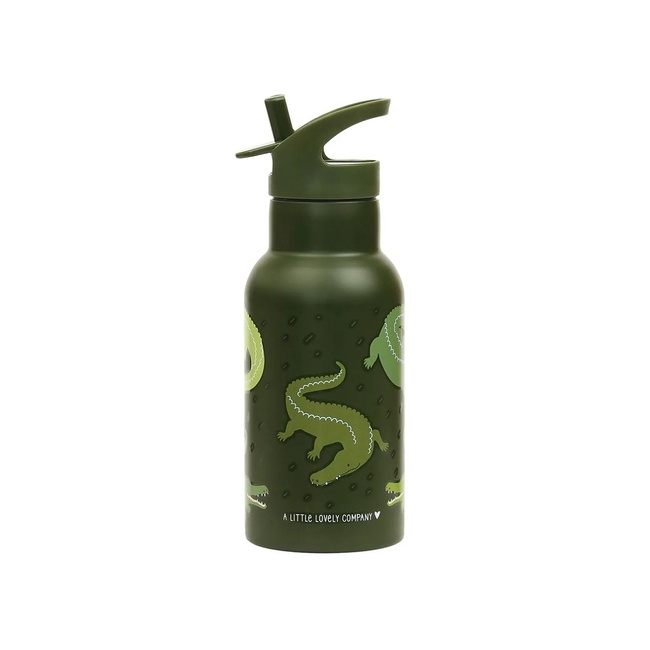 Kubek ze słomką dla dzieci Crocodiles 350 ml - A Little Lovely Company