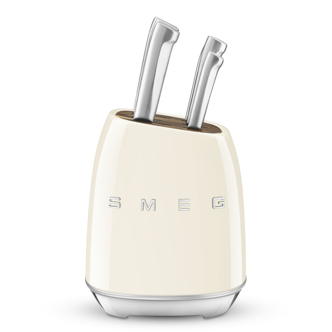 Smeg - Blok z zestawem 6 noży z niemieckiej stali nierdzewnej KBSF02CR