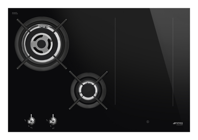 Smeg - Płyta kuchenna Classica Pm3743d Czarne szkło