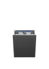 Smeg - Zmywarka do naczyń, 60 cm, wys. 86 cm UNIVERSAL STL324BQLH Srebrny (panel sterowania)