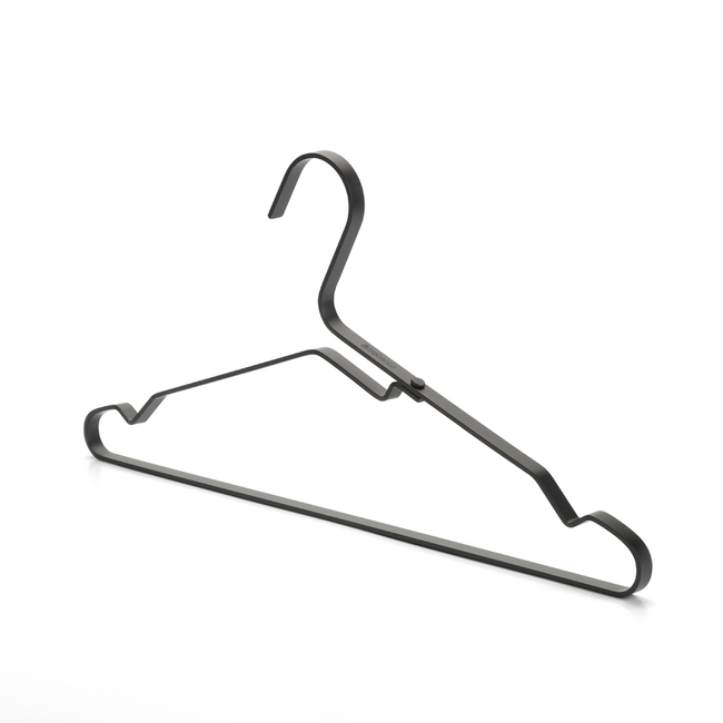 Wieszaki na ubrania Brabantia z anodowanego aluminium, czarne, 4 sztuki