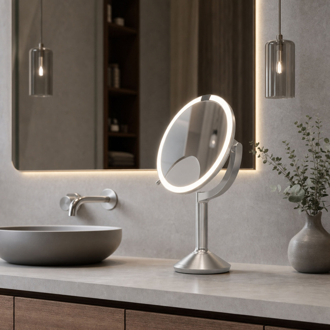 Lusterko kosmetyczne Simplehuman Sensor Mirror Trio ST3069, stal szczotkowana