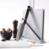 Nóż kuchenny Fissman Tsukahara Bokuden Santoku 14 cm, stal AUS-8, drewniana rękojeść